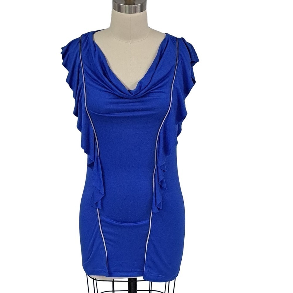 Alberto Makali blue top with zipper detail size small